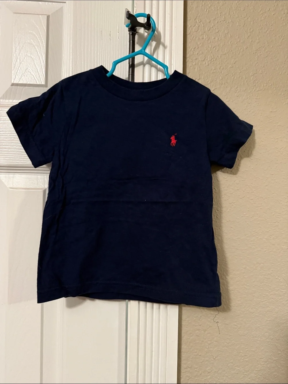Ralph Lauren Navy Short Sleeve Tee with Red Pony Logo